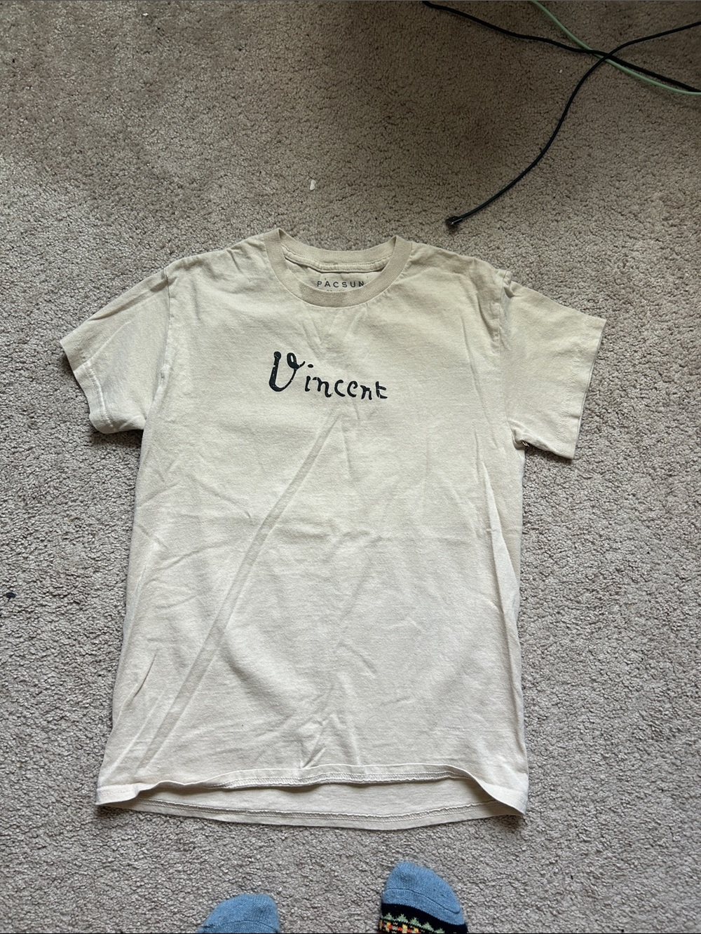 PacSun Cream 'Vincent' Short Sleeve Graphic Tee